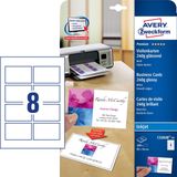 Visitkort Avery C32028-25 hvid blank 85x54 mm til inkjetprinter 240g - (8 stk. x 25 ark)