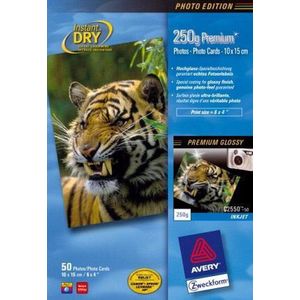 AVERY Zweckform Fotopapier - Glanzend - 50 Vellen - 10x15 mm - 250 g/m²