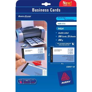 Huismerk Avery C32015-25 Visitekaartjes Mat