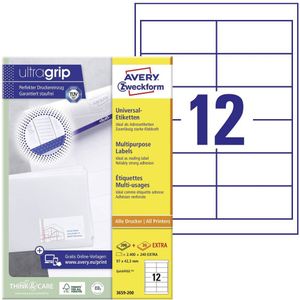 2.640 Zweckform Etiketten '3659' 97 x 42,3 mm, A4