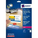Avery Zweckform - C32016-10 - Visitekaarten - Wit - 100 Stuks - 220 Grams Papier
