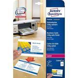 Avery Zweckform - C32016-10 - Visitekaarten - Wit - 100 Stuks - 220 Grams Papier