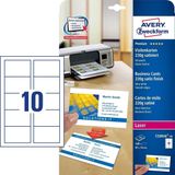 Avery Zweckform - C32016-10 - Visitekaarten - Wit - 100 Stuks - 220 Grams Papier