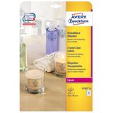 Avery - L7782-25 - Etiketten - Doorschijnend - 63.5x38.1mm, UV resistent, weer- en watervast