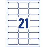 Avery - L7782-25 - Etiketten - Doorschijnend - 63.5x38.1mm, UV resistent, weer- en watervast