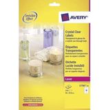 Avery - L7783-25 - Etiketten - Transparant - 250 Stuks - Glanzend, UV-resistent, Temperatuurbestendig -20 tot +80 °C