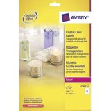 Avery - L7783-25 - Etiketten - Transparant - 250 Stuks - Glanzend, UV-resistent, Temperatuurbestendig -20 tot +80 °C