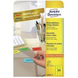 Avery Zweckform L6035-20 Etiketten A4 Geel 63,5 x 33,9 mm 480 Stuks