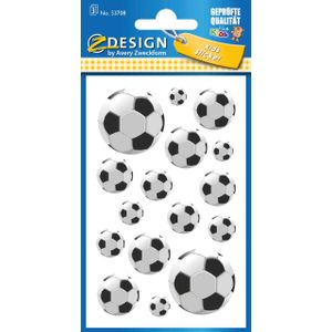 10 x Z-Design Sticker 76x120mm Papier 3 Bogen Motiv Fußbälle