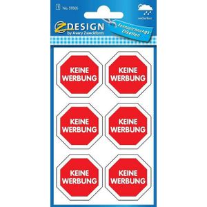 Avery Zweckform Etiketten AVERY Zweckform Hinweisetikett "Keine Werbung"