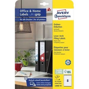 Avery Zweckform Ordner-Etiketten für schmale Ordner kurz weiß 192x34mm
