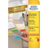 Avery Zweckform - L4790-20 - Etiket - Rood - 38.1x21.2mm - 1300 Stuks