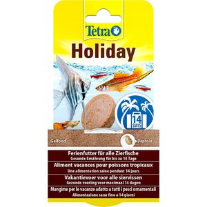 Tetra Holiday vakantievoer - gelvoerblok visvoer voor een evenwichtige voeding van alle siervissen gedurende een langere periode, 30 g
