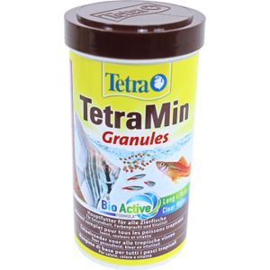 Tetra Min Granules - langzaam afzinkend visvoer, ideaal voor vissen in de middelste waterlaag van het aquarium, 500 ml blik