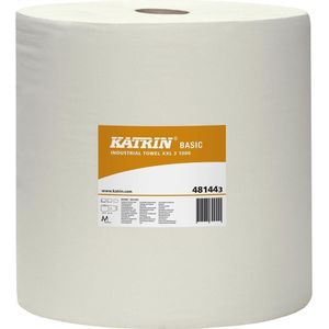Poetspapier KATRIN XXL3, 3-laags, doekgrootte ca. 380 x 380 mm, wit, 1 rol met 1000 doeken