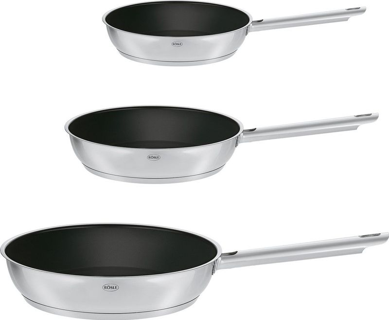 Rösle - Elegance - Pannenset - Zilver - Roestvrijstaal - 3 Stuks