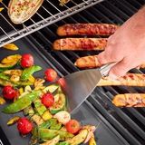 RÖSLE Barbecuespatel, hoogwaardige spatel voor het omkeren van vlees en het reinigen van grillplaten, roestvrij staal, vaatwasmachinebestendig