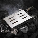 RÖSLE Rookbox, hoogwaardige rookbox voor het toevoegen van rookaroma aan vlees, geschikt voor gas- en houtskoolbarbecues, roestvrij staal 18/10