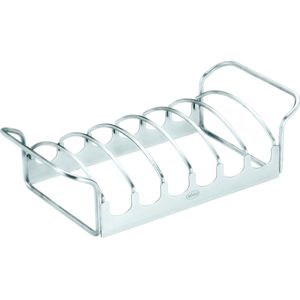 RÖSLE Sparerib-Halter 25087, Aufsatz zur Zubereitung von Spareribs, Bratenkorb, Edelstahl