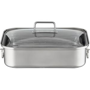 Braadpan met Deksel en Rooster, Rechthoekig, 38 x 28 cm - Rösle | Expertiso