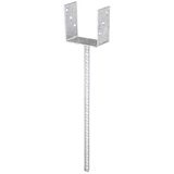GAH Alberts U-Pfostenträger ETA-10/0210 101x100x400x60mm TZN m.ext.langem Betonanker - 214418