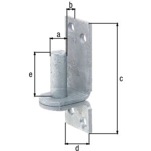 GAH-Alberts 311254 pennen op plaat, in de uitvoeringen met DI of DII haken, thermisch verzinkt, boorkopmaat Ø 16 mm, plaat 115 x 40 mm