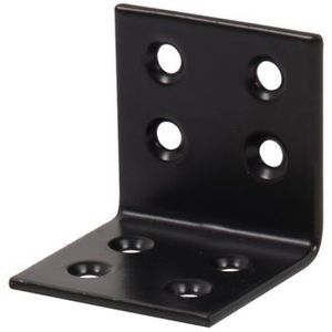 Alberts 327309 hoekverbinding verzinkt zwart plastic gecoat - 40 x 40 x 40 mm, zwart