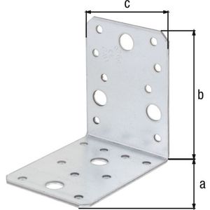 Alberts - Hoekverbinder - Sendzimir Verzinkt - 90 x 90 x 65 mm