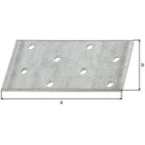 Gust - Alberts Platte Connector - Staal - Gegalvaniseerd - 80mm x 40mm x 2mm
