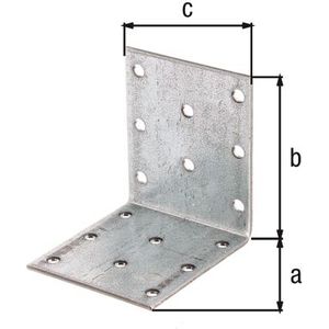 Alberts - Gatplaathoek - Staal - Verzinkt - 60 x 60 x 50 mm