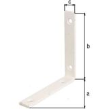 Gust. Alberts - Balkhoek - Wit Kunststof Gecoat - Staal - 4 Gaten