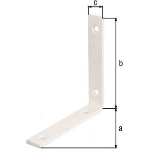 Gust. Alberts - Balkhoek - Wit Kunststof Gecoat - Staal - 4 Gaten