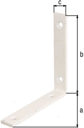 Gust. Alberts - Balkhoek - Wit Kunststof Gecoat - Staal - 4 Gaten