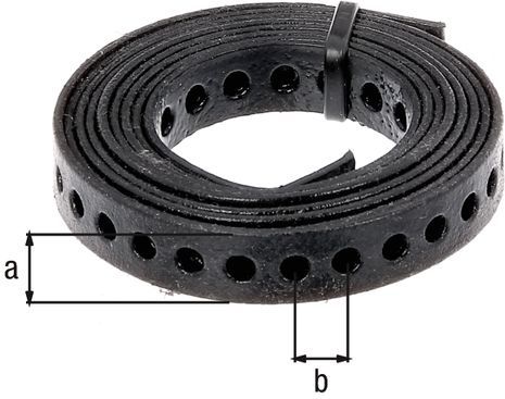 GAH-Alberts - Gaatjesband - Zwart - Staal - Lengte 1,5 m - Breedte 12 mm