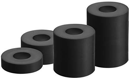 GAH-Alberts - Afstandshuls - Zwart - Kunststof - 20 stuks in 4 maten - 20 x 5 mm / 20 x 10 mm / 20 x 20 mm / 20 x 30 mm