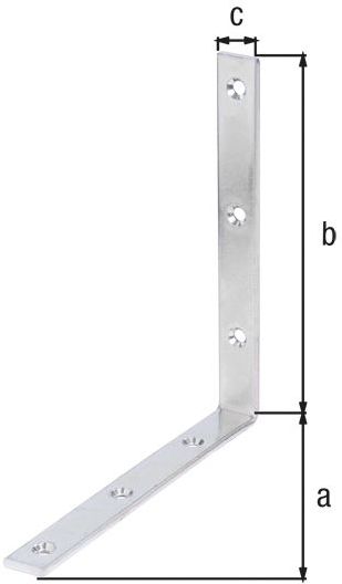 GAH Alberts Balkenwinkel L180 x 180 mm B.20 mm schmal Stahl roh - 339135
