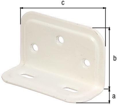 Gust. Alberts - Hoogwaardige Breedhoek - Wit Kunststof Gecoat - Staal