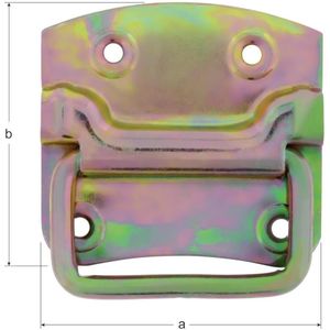 Alberts 347536 Kistgreep | elektrolytisch geel verzinkt | 120 x 85 mm