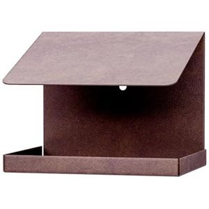 Alberts 355104 Vogelhuisje met schuin dak | Stalen nestkastje in verschillende trendy kleuren | Vogelnestje om op te hangen of neer te zetten | Afmeting 120 x 150 x 120 mm