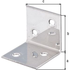 Alberts - 361082 - Versterkingshoek - RVS - 40 x 40 x 40 mm