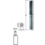 GAH Alberts Profilrolle Band-L.120mm STA blk Stift-Ø 9mm - 414887