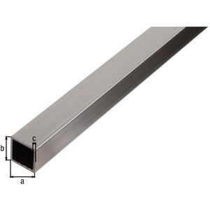Alberts Ba-profiel Vierkant Aluminium Natuur 30x30x2mm 2,6m