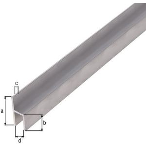 Alberts Profiel H-vorm Aluminium 26x11x1,5mm 1m