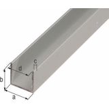 Alberts - U-profiel - Zilver - Aluminium - 1000 mm x 22 mm x 10 mm