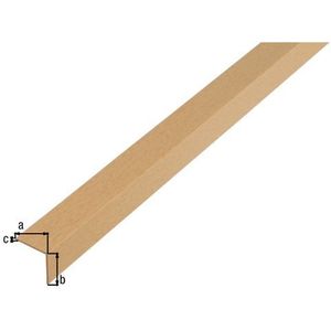 Alberts Hoekprofiel Kunststof Beuken 20x20x1,5mm 2m
