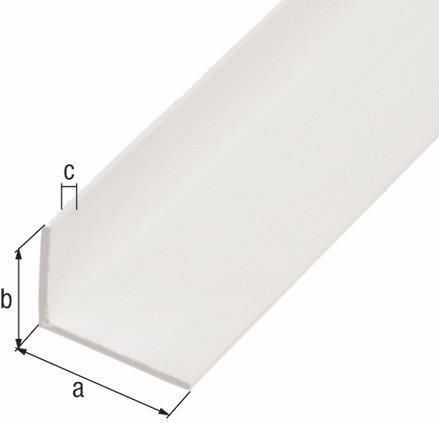 Alberts 479077 Hoekprofiel - Kunststof - Zwart - Afmeting 1000 x 40 x 10 mm