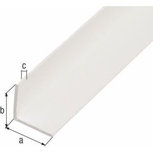 Alberts - Hoekprofiel - Wit - PVC-U - Gelijkbenig - Lengte 1000 mm