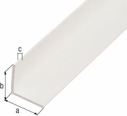 Alberts - Hoekprofiel - Wit - PVC-U - Gelijkbenig - Lengte 1000 mm