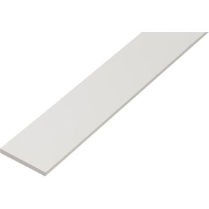 Alberts Platte Stang Kunststof Wit 25x2mm 2m