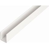 Alberts - U-profiel - Wit - PVC-U - Lengte 1000 mm - Breedte 10 mm